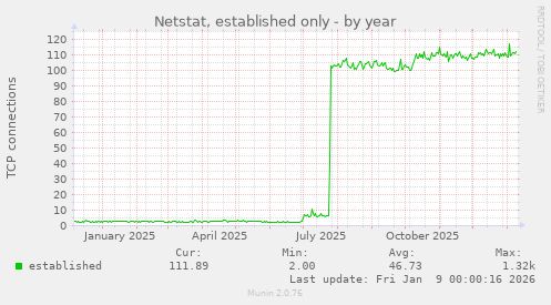 Netstat, established only